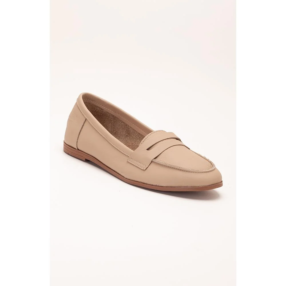 Dorothy - Mocasines de piel beige