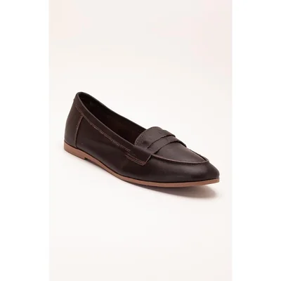 Dorothy - Mocasines de piel marrón oscuro