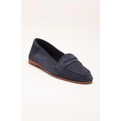 Dorothy - Mocasines de ante azul marino