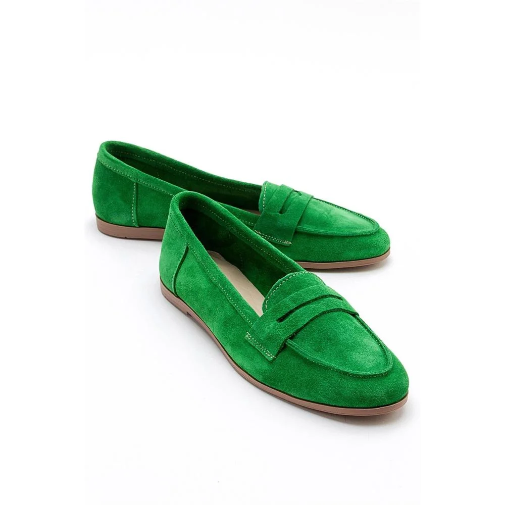 Dorothy - Mocasines de ante verde
