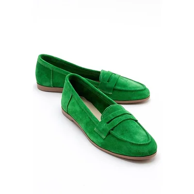 Dorothy - Mocasines de ante verde