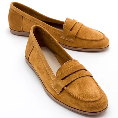 Dorothy - Mocasines de ante color mostaza