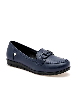 zapato mujer de piso color azul para exterior