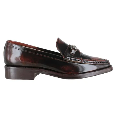 Zapato Diseño Moderno Dama Carlo Ronaldi 1209 Camaleón Café Suela Cuero Injerto Acabado Elegante