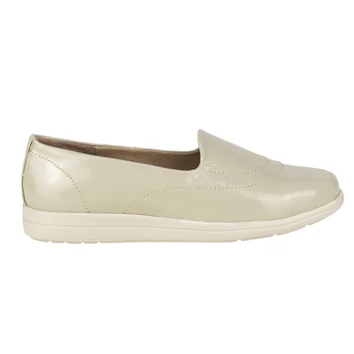 Mocasín Clásico Ancho Para Mujer Capricho 72034 Hueso Confort