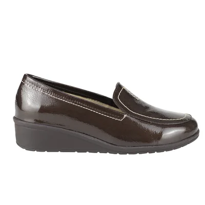 Mocasín Mujer Capricho 6209 Cobalto Charol Semivestir Confort
