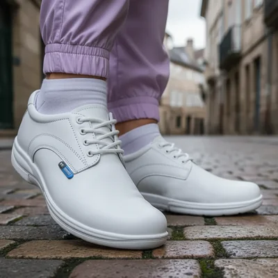 Zapato Blanco Para Mujer De Servicio Calzado Clínico Blanco Dr. Hosue 5807 Confort