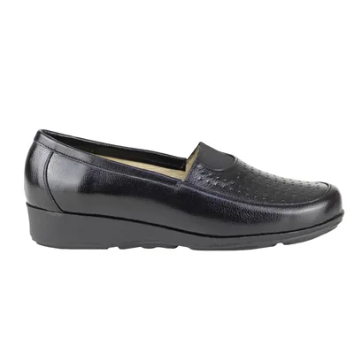 Zapato Slip On Negro Semivestir Mujer Capricho 319 Confort
