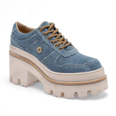CHOCLO CHUNKY CON AGUJETA Moramora 180PK0702 Color Azul PARA Mujer Tx7