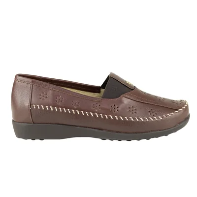 Mocasines Para Mujer Casual Ludolfo Cota 1347 Cogñac Confort