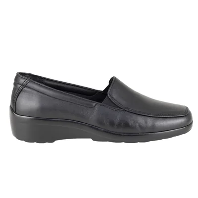 Zapato Mocasin Para Mujer Negro Verde Tabaco 7264 Acolchado.