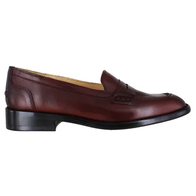 Zapato Casual Cómodo Dama Carlo Ronaldi 1203 Becerro Vino Cuero Estilo Clásico