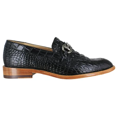 Zapato Mocasin Vestir Dama Carlo Ronaldi 1001 Coco Res Negro Cuero Diseño Elegante