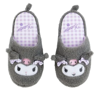 Pantuflas Sanrio Kurmo morada Talla 24-24.5, Suaves Y Calientitas