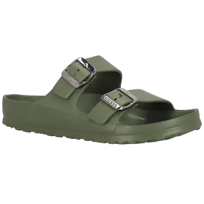 Sandalia Casual Ligera Guess Verde Aplicación Hebillas para Hombre