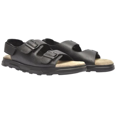 Sandalia Casual en Piel Baerchi Café para Hombre