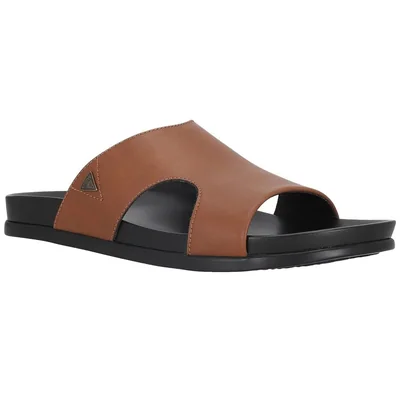 Sandalia Casual en Piel Guess Café para Hombre