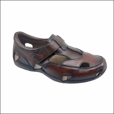 Sandalia Confort Lobo Solo en Piel para Hombre