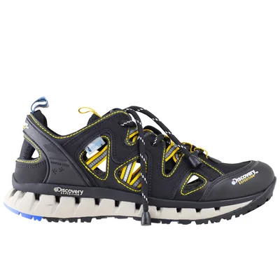Sandalia Outdoor Para Hombre Discovery Anfibio 2339 Negro Abierta.