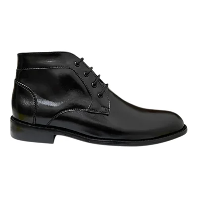 Botines negros de vestir para Hombre suela de cuero