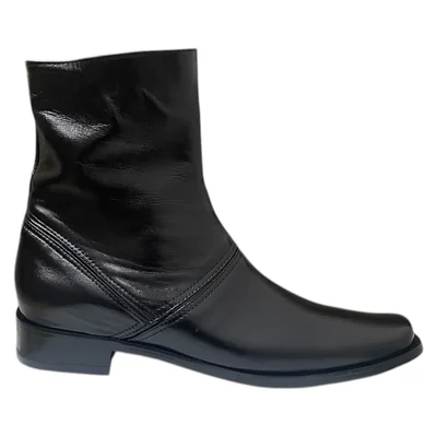 Botas negras de vestir para Hombre formales de piel Suela de cuero