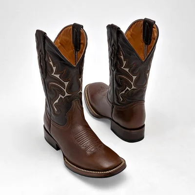 ZAPATO BOTA VAQUERA HOMBRE Trankas Boots DV768 CAFE