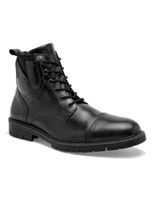 bota color negro para caballero de piel
