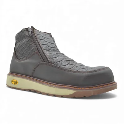 Bota Industrial Para Caballero PMA 570 Pitón Crazy Café