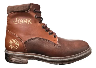 Botas Jeep Hombre Casual Piel 9802cbro Cafe/bronce