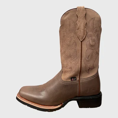 Botas Justin Hombre Vaqueras Marshal Piel Jb5559 Moka Marshal