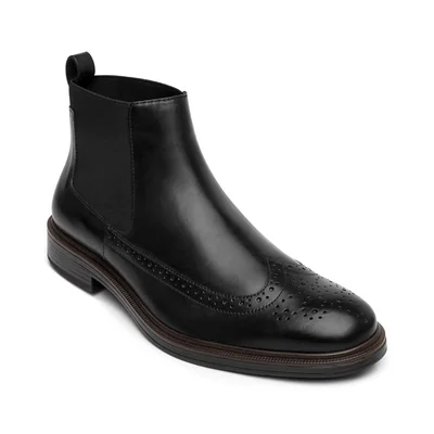 Botín Chelsea para Hombre, Color Negro Flexi