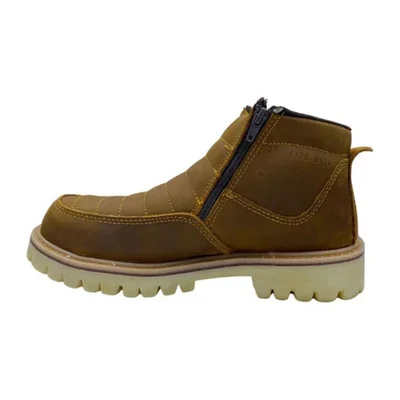 Bota De Trabajo Industrial Pma 570 De Piel Cierre Sin Casco