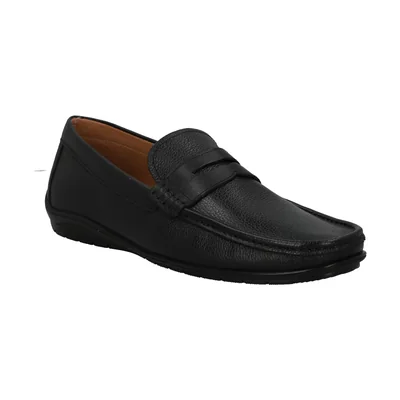Mocasín en Piel I Miller Negro con Antifaz para Hombre