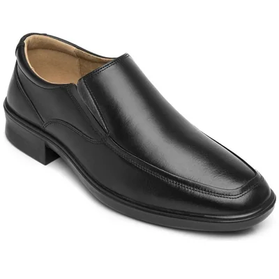 Mocasín en Piel Flexi Negro para Hombre