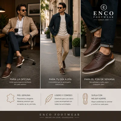 Zapato Casual Hombre Piel Genuina Cómodo antiderrapante