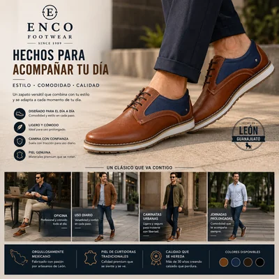 Zapato Casual Hombre Piel Genuina Cómodo antiderrapante