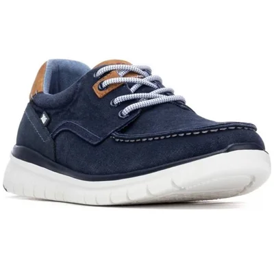 Mocasín Náutico Xti Azul con Agujeta para Hombre