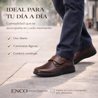 Zapato Hombre Pie Diabético Piel Borrego Comodo Ajuste Facil Confort