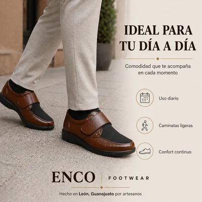 Zapato Hombre Pie Diabetico Piel Borrego Velcro Licra Comodo Confort