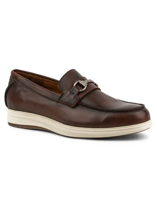 Mocasín De Piel Bitonada Hamilton Footwear Alejandro Cogñac