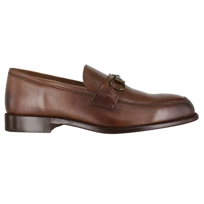 Zapato Elegante Mocasín Distinguido Hombre Vestir Carlo Ronaldi 1108 Becerro Café Capuchino Cuero Clásico Ideal