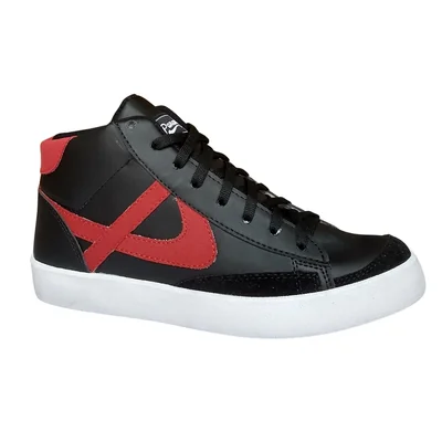 Tenis Unisex Panam urbano Bota Negro-Rojo 0107270065