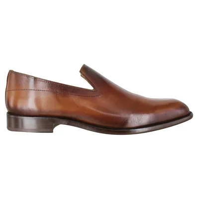 Zapato Profesional Mocasín Hombre Carlo Ronaldi 1008 Becerro Brown Cuero Piel Becerro Relajado Elegante