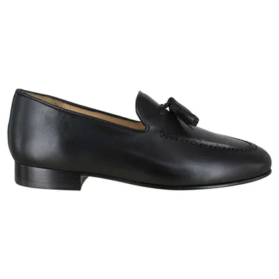 Zapato Vestir Mocasín Hombre Carlo Ronaldi 012 Becerro Negro Cuero Casual Comodos Estilo Distinguido