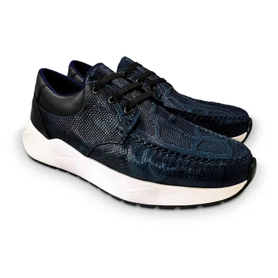 Sneakers Trainers Tenis Alaska Casual Hombre Randem Cobra Indigo Grabado