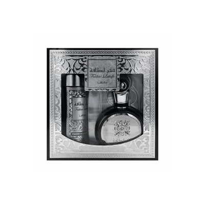 Set de Fragancia Lattafa Fakhar Man 2 Piezas Eau de Parfum 100ml Desodorante en Spray 200ml Nuevo