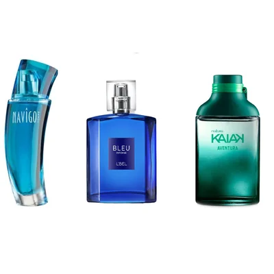 Set de Fragancias Masculinas - Navigo jafra, Bleu Intense L'Bel y Kaiak Aventura Natura