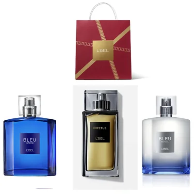 Set de Fragancias L'BEL bleu intense impetus y bleu glacial para Hombre