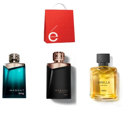 Set de Perfumes ésika para Hombre - Magnat, magnat select y Vanilla