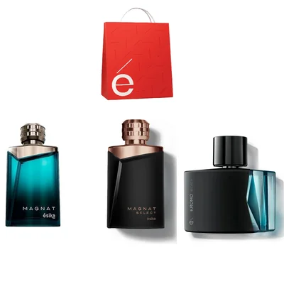 Set de Fragancias Ésika para Hombre - Magnat, magnat select y Kromo black